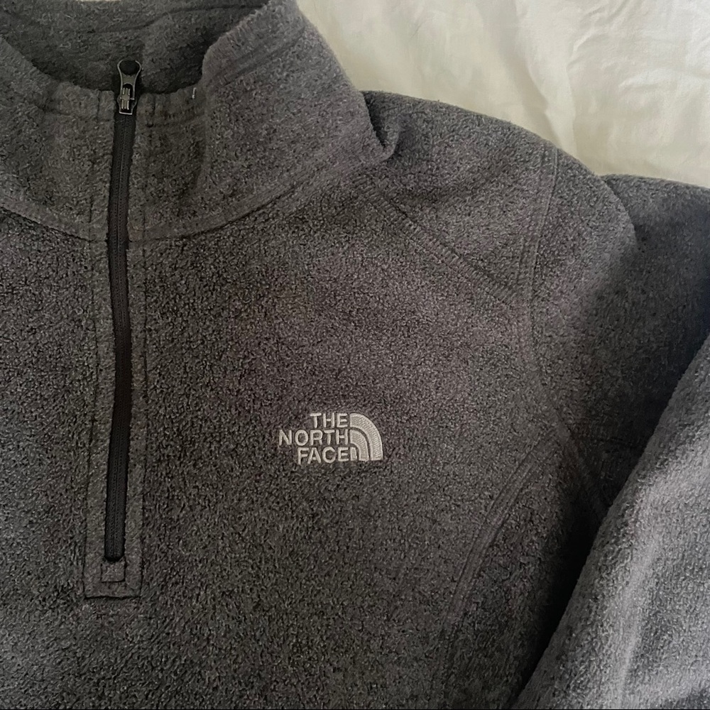 North Face grey fleece pullover